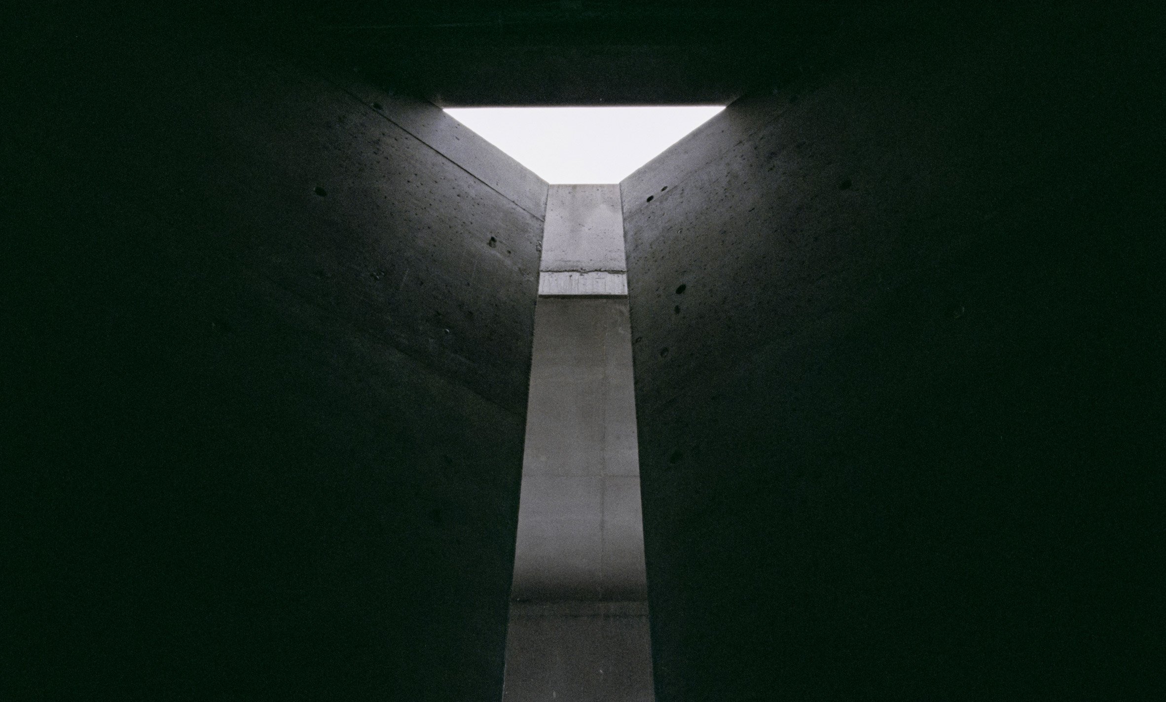 Skylight inside concrete building