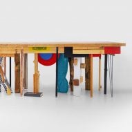 Capitalism debuts 34-legged table that "democratises discomfort"