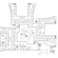 Plan of Tampere Psychiatric Clinic by CF Møller Architects