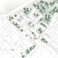 Plan of Tampere Psychiatric Clinic by CF Møller Architects