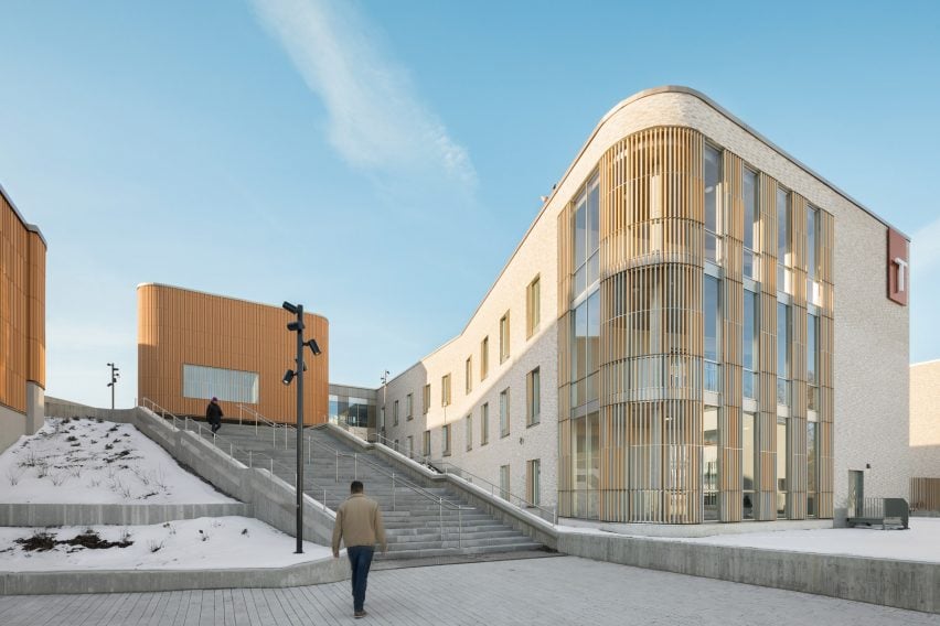 Exterior view of psychiatric clinic by CF Møller Architects