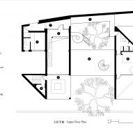 Upper floor plan House of Bluff by Chaoffice