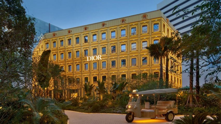 Dior Bangkok wrapped in gold