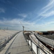 The Grand Ring construction for Expo 2025 Osaka by Sou Fujimoto Architects