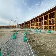 The Grand Ring construction for Expo 2025 Osaka by Sou Fujimoto Architects