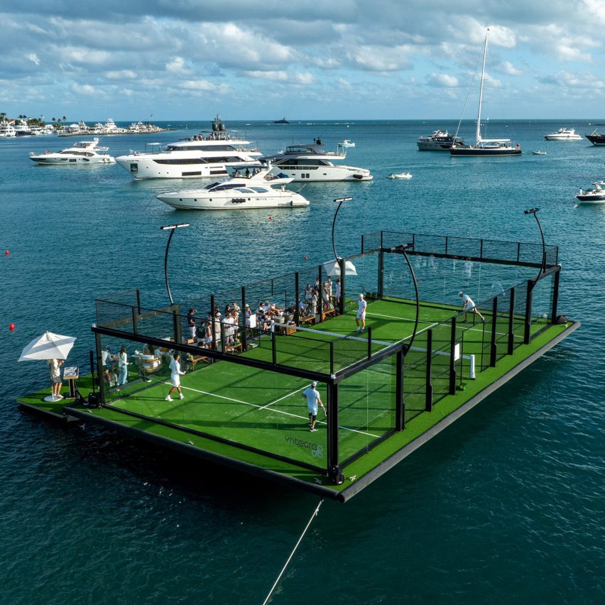 Floating padel court