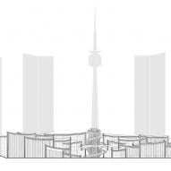 Elevation of Xi'an Centre Culture Business District by Heatherwick Studio