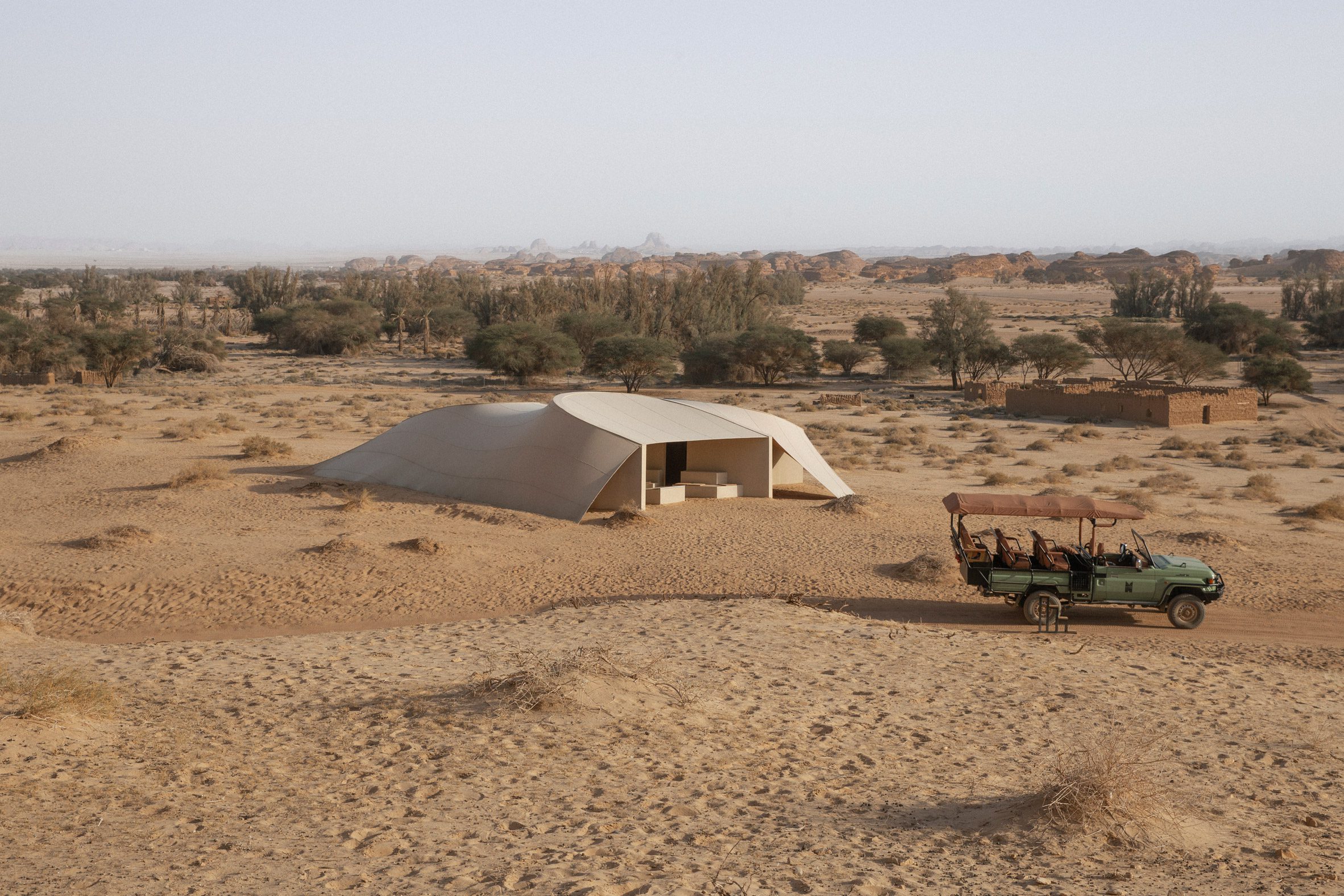 View of tent by Clover Studio