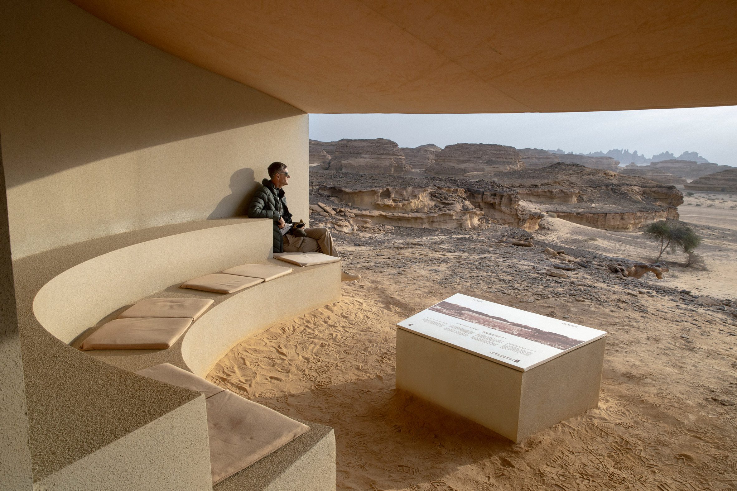 View out of Hegra viewpoint in AlUla desert