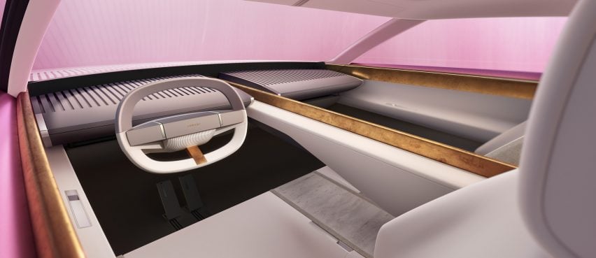 Rendering of the interior of the Jaguar Type00 concept car