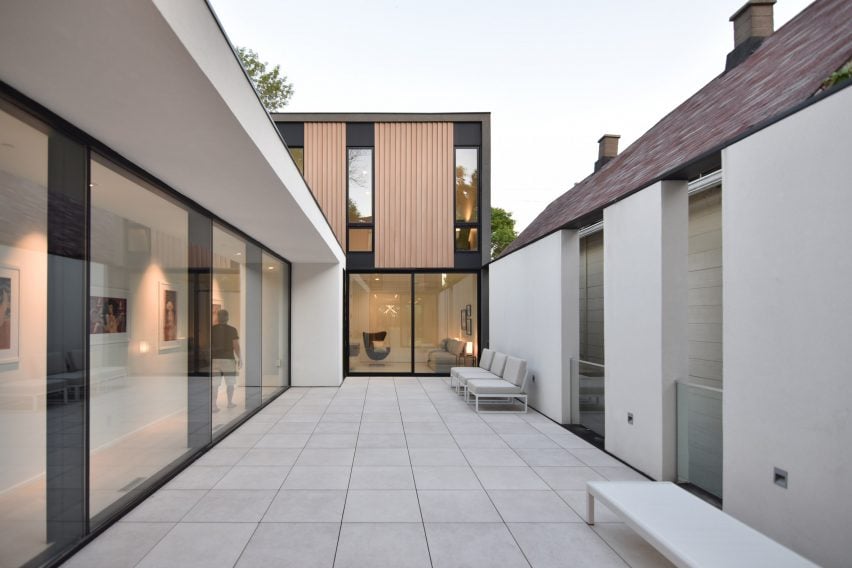 Courtyard of Curtain House by Johnsen Schmaling Architects