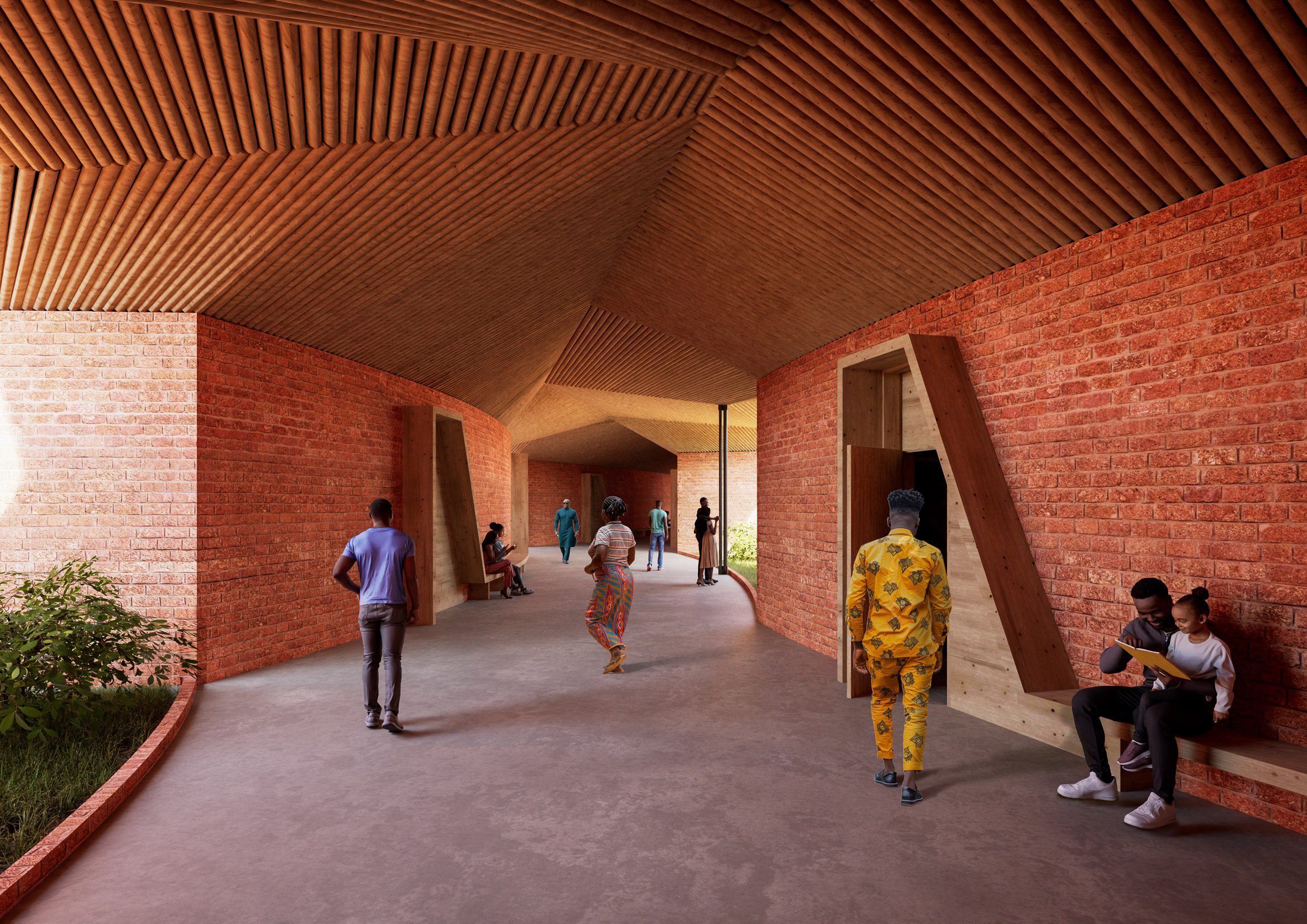 Corridor of CCSE by Kere Architecture