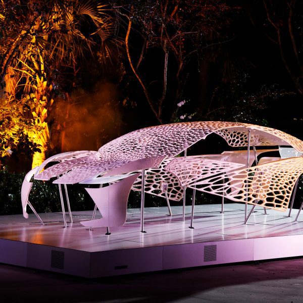 Crafting Plastics creates kinetic 3D-printed car from bioplastic for Miami art week