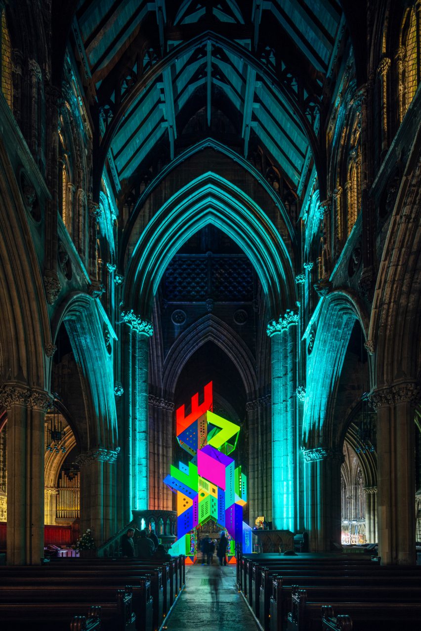 Love and Unity installation inside Doncaster Minster