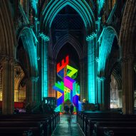 Morag Myerscough creates fluorescent Love and Unity installation in Doncaster Minster