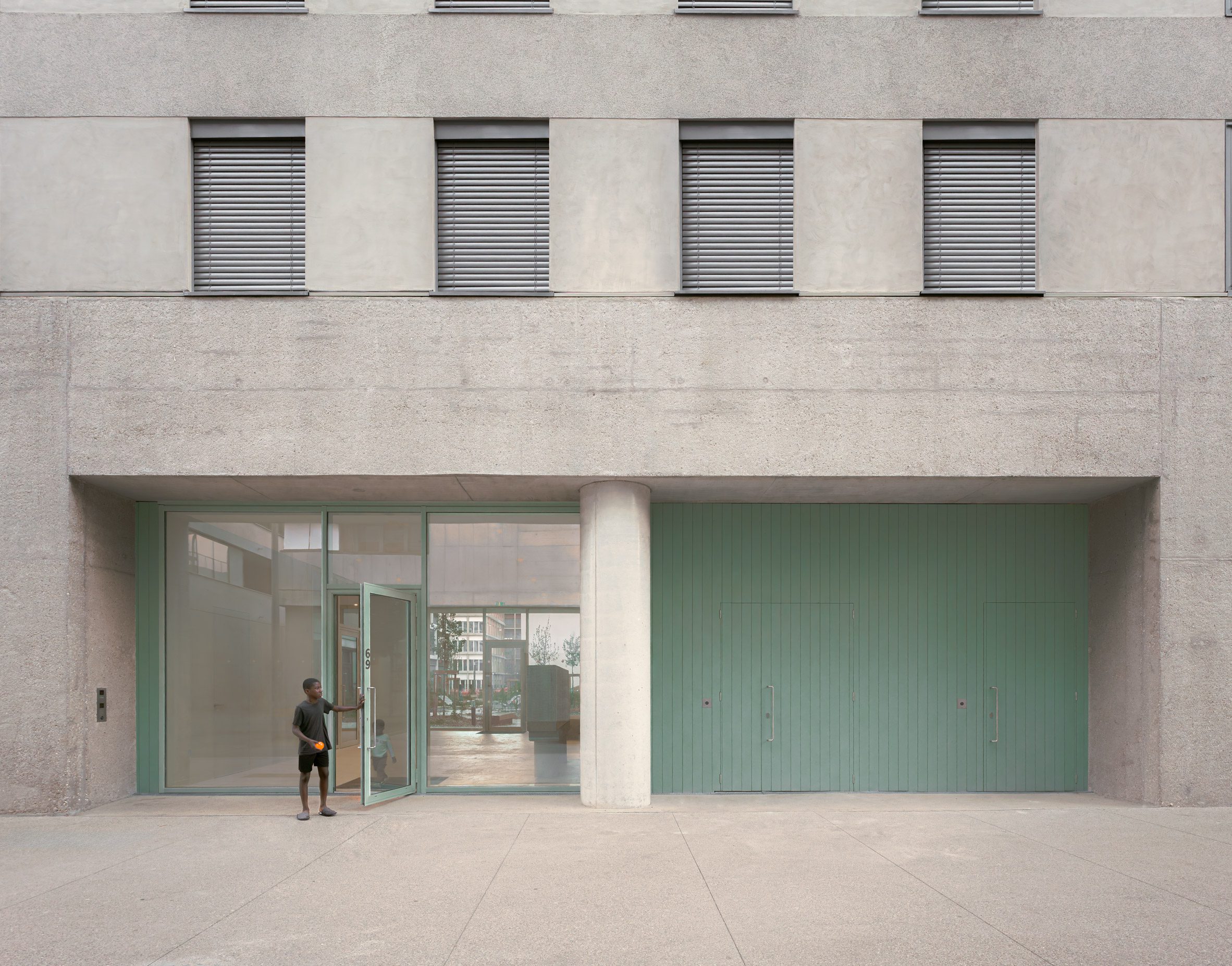 Exterior of a concrete building