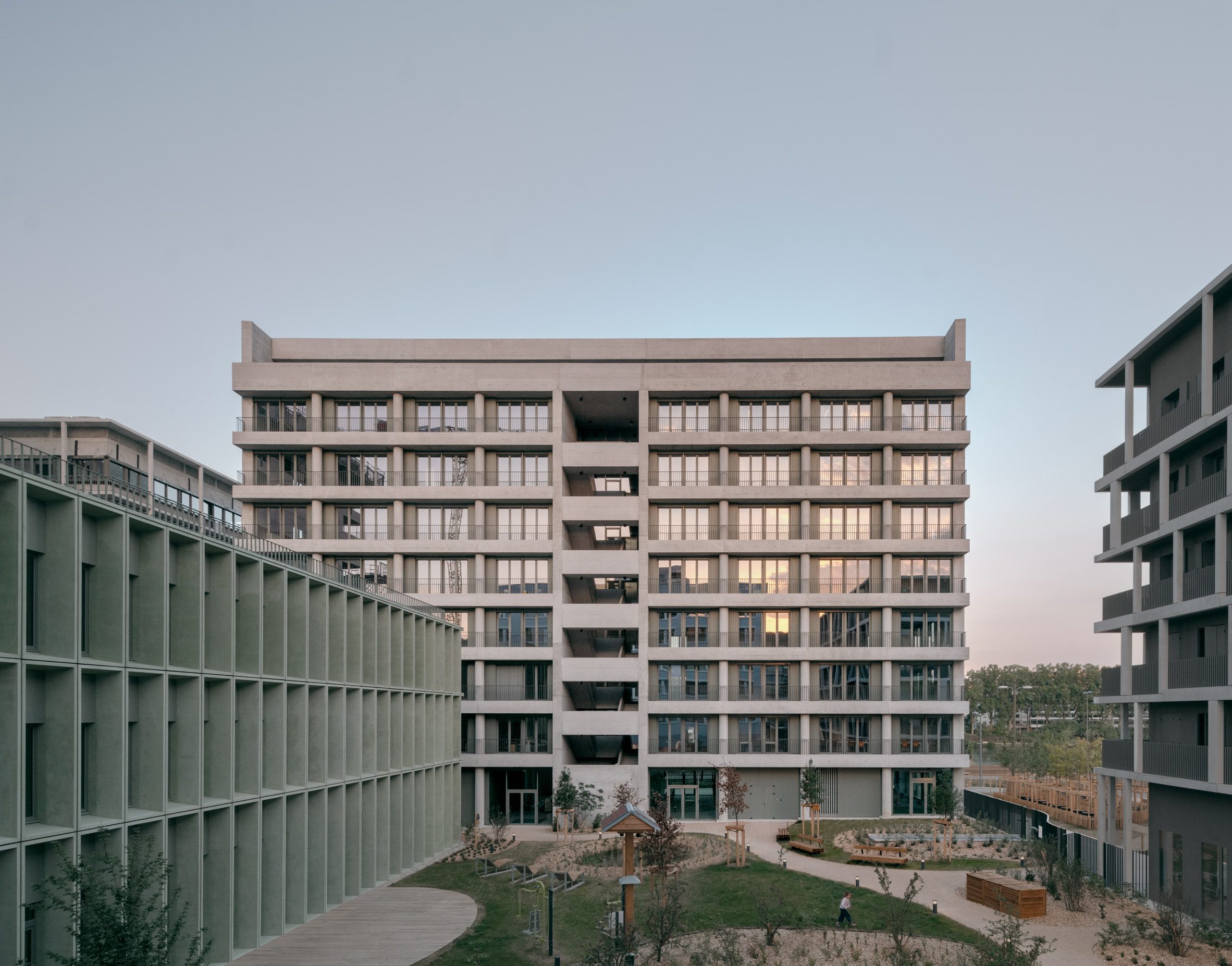 David Chipperfield riverside development Lyon