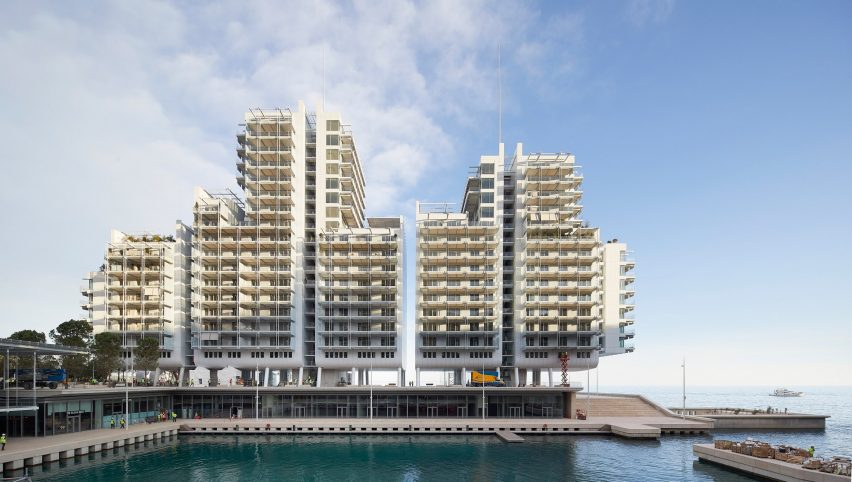 Le Renzo building on the Mareterra land extension in Monaco