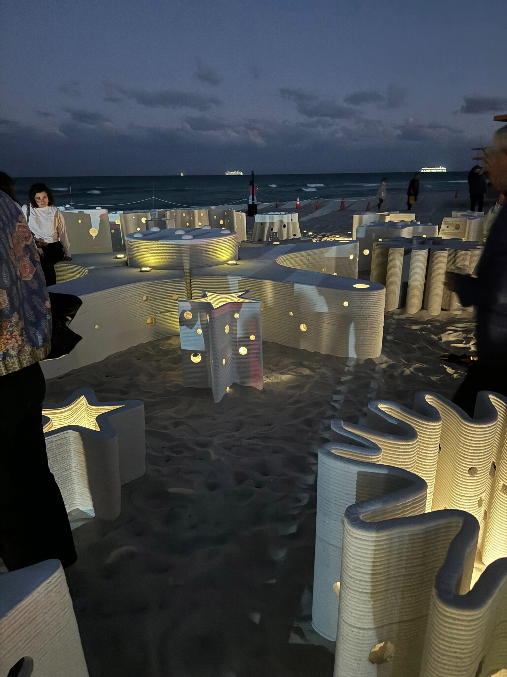 Star installation on the beach