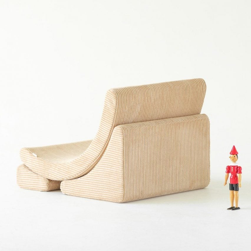 Crescent moon shaped children's chair