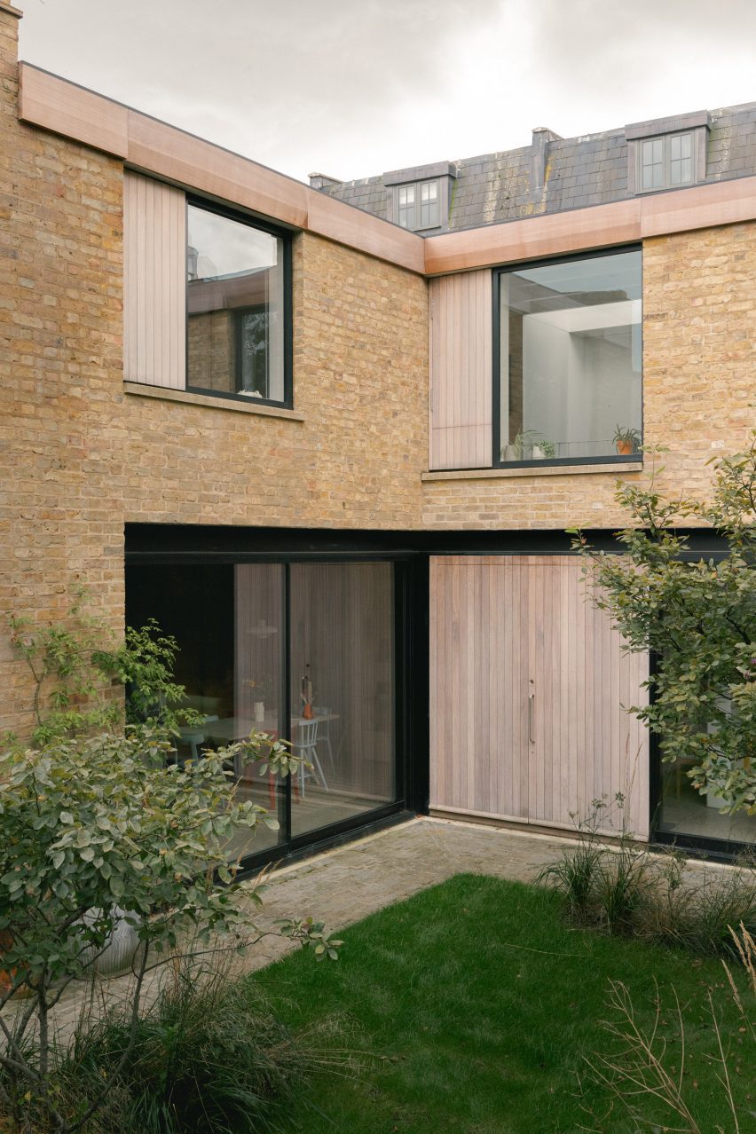 Courtyard Exterior of East Dulwich Home by Open Practice Architecture and Kinder Design