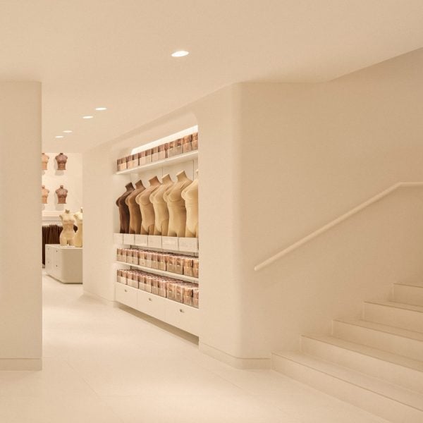 Nude palette envelops SKIMS NYC Flagship by Rafael de Cárdenas