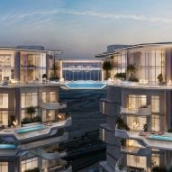 Foster + Partners unveils Dubai skyscrapers linked by penthouse swimming pool