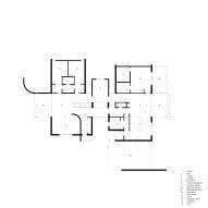 Ground floor plan Dogtrot House by Studio Becker Xu