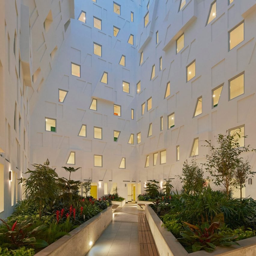 Studio Libeskind social housing atrium