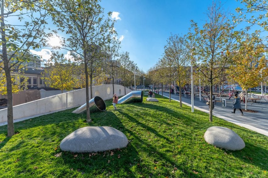 Play area within civic square by Dmytro Volyk and Ksenia Donetska