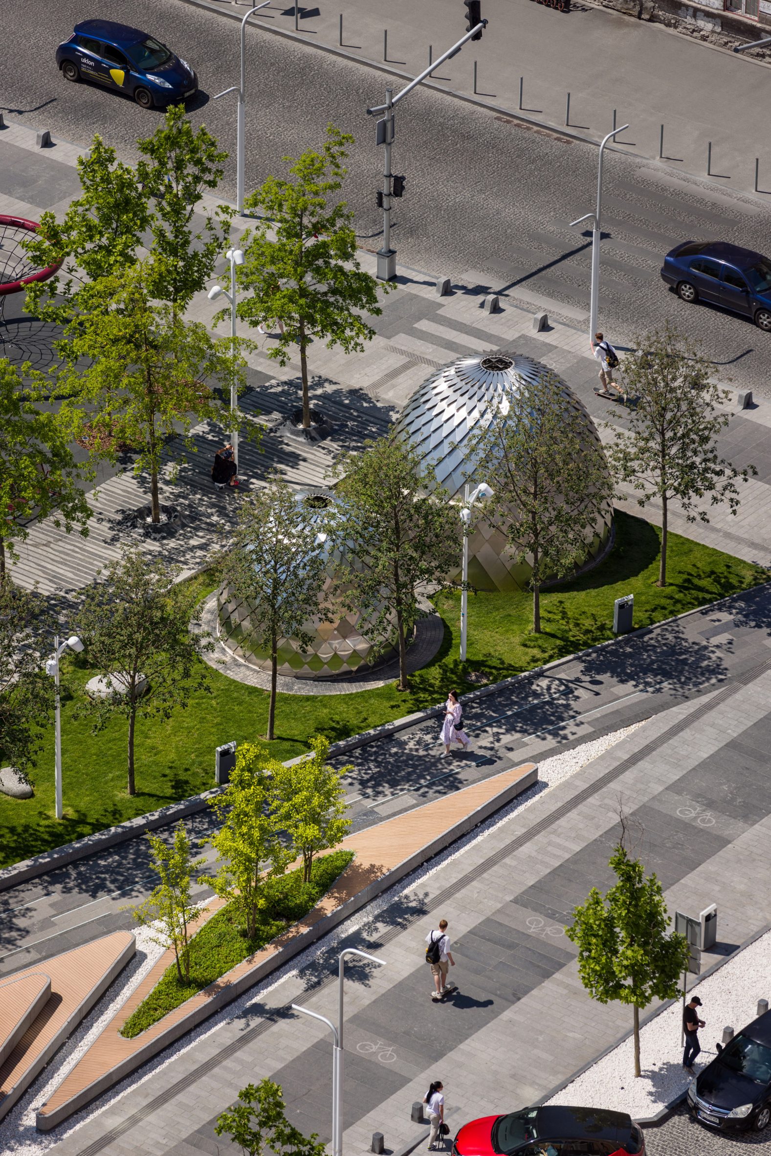 Seating space within park by Dmytro Volyk and Ksenia Donetska