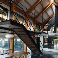 Interiors of India’s “first” mass timber residence by Architecture Discipline