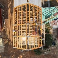 Construction images of India’s “first” mass timber residence by Architecture Discipline