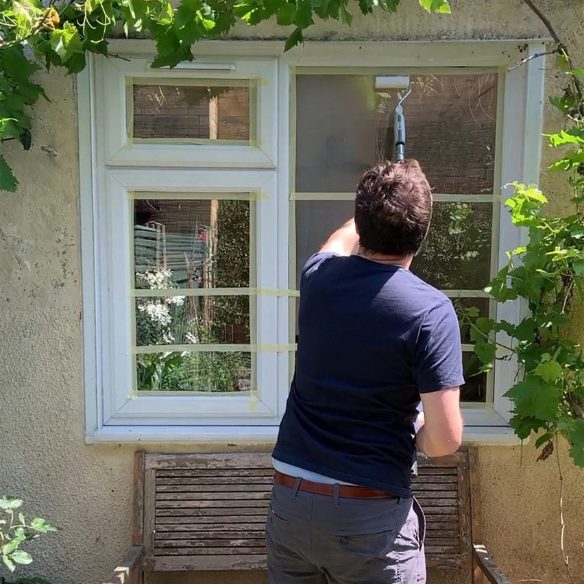 Yoghurt window coating by Tom Greenhill