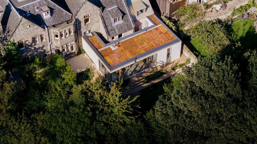 Overhead view of residential extension by Archer + Braun