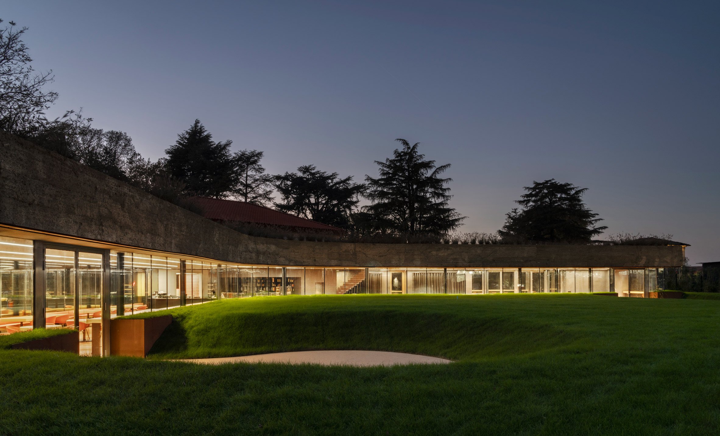 Exterior of Mutti restaurant by Carlo Ratti Associati