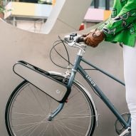 CLIP device attached to front wheel of bike