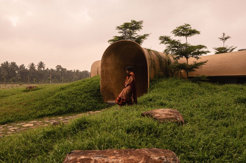 Entrance to farm house completed by Earthscape Studio in India