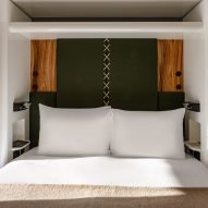 Rounded edges feature in bedhead, bedframe