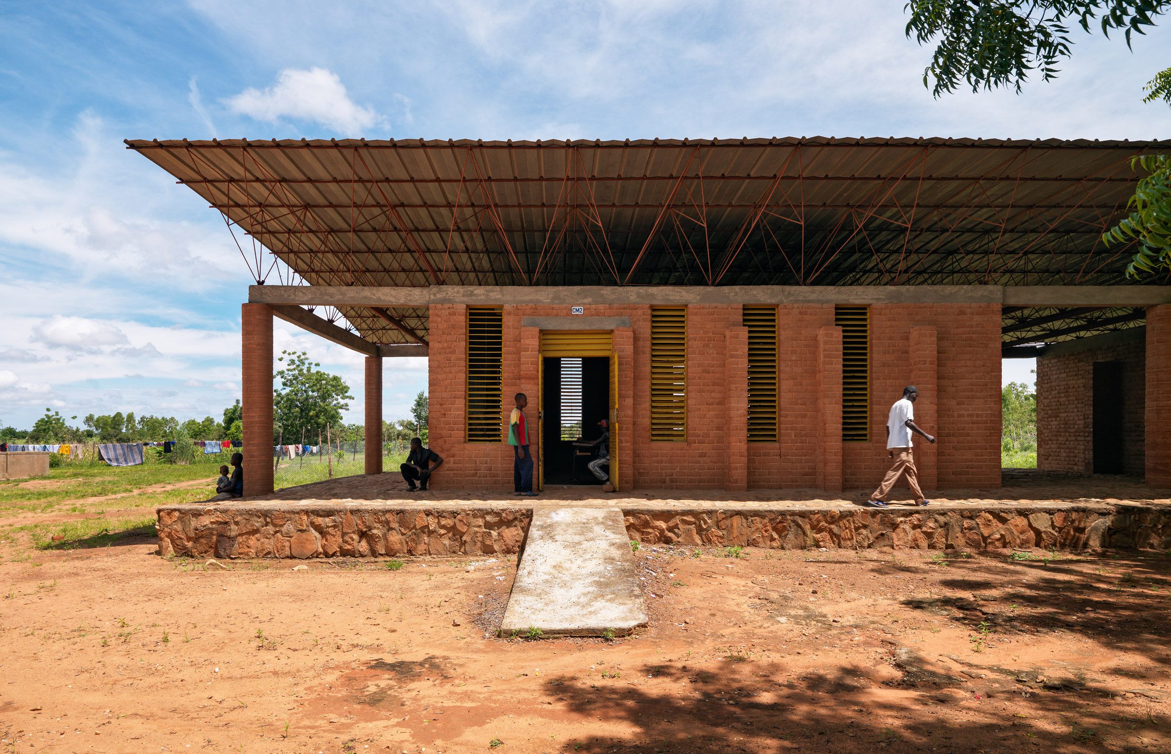 Exterior view of Gando Primary School by Diébédo Francis Kéré