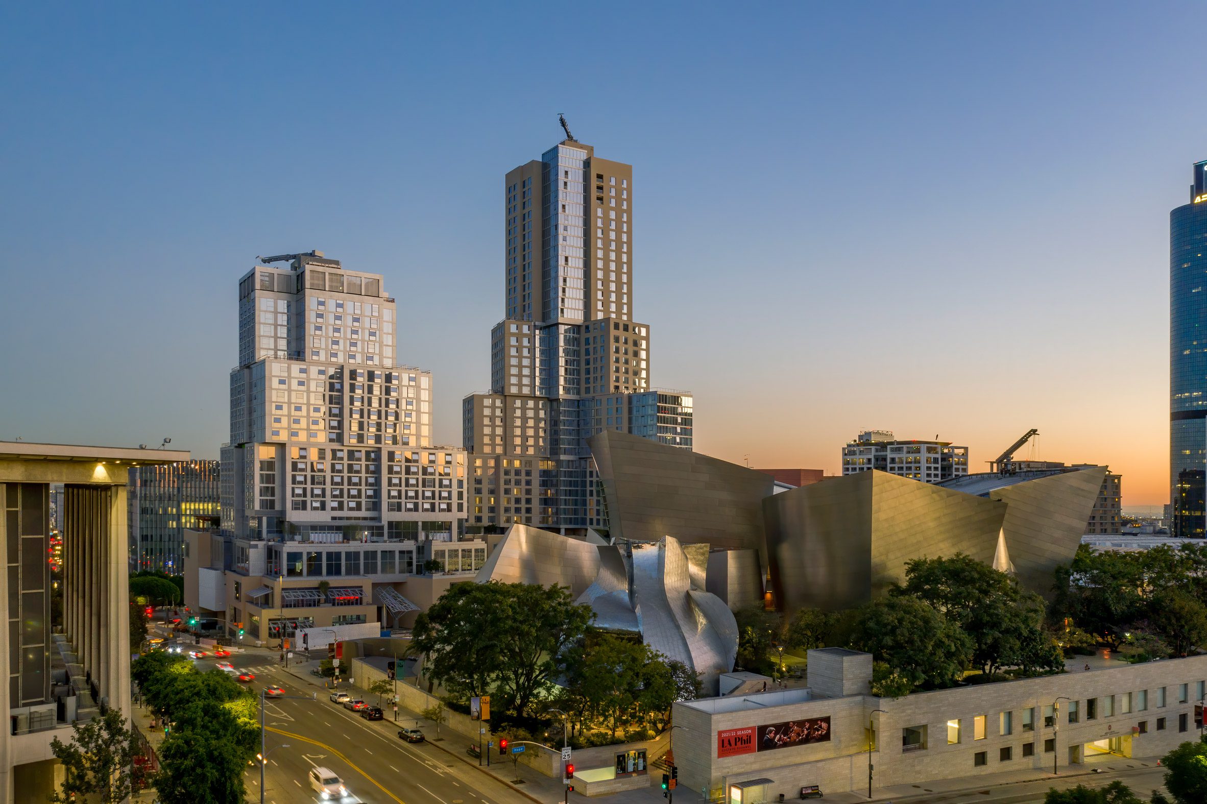 Disney Hall with new development in the background