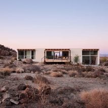 Desert house and art studio wood and stucco