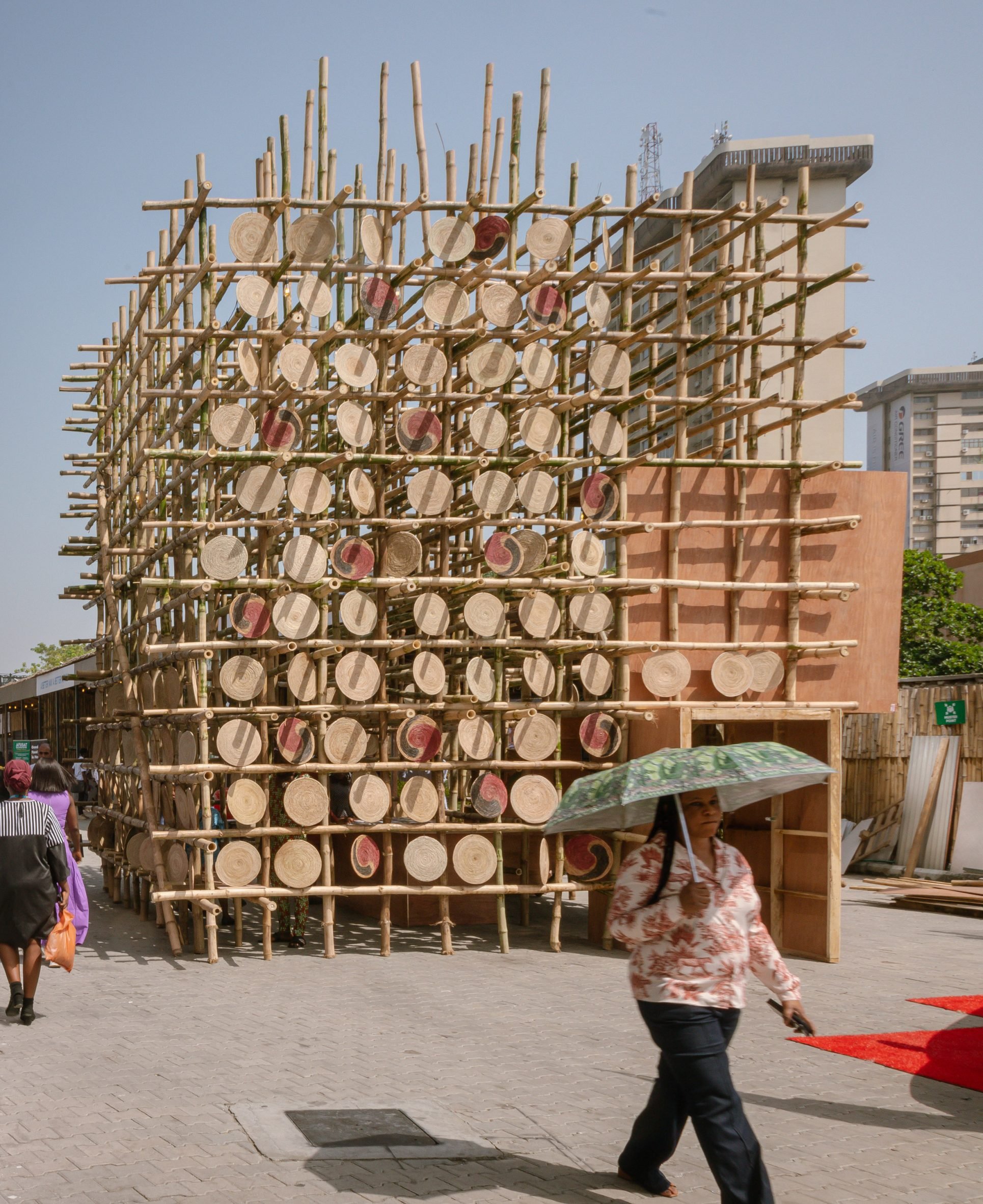 Site Office bamboo pavilion by HTL Africa