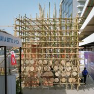 HTL Africa installs bamboo scaffolding pavilion in Lagos