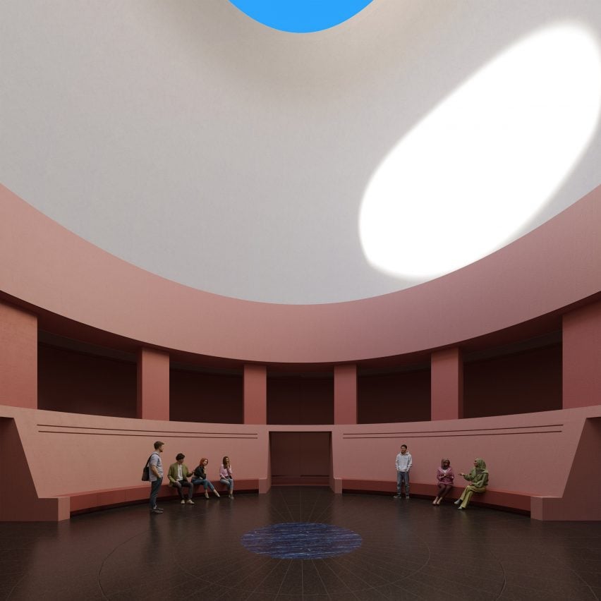 Interior render of installation by James Turrell