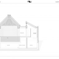 Section of Malvern Pool House by Klas Hyllén Architecture