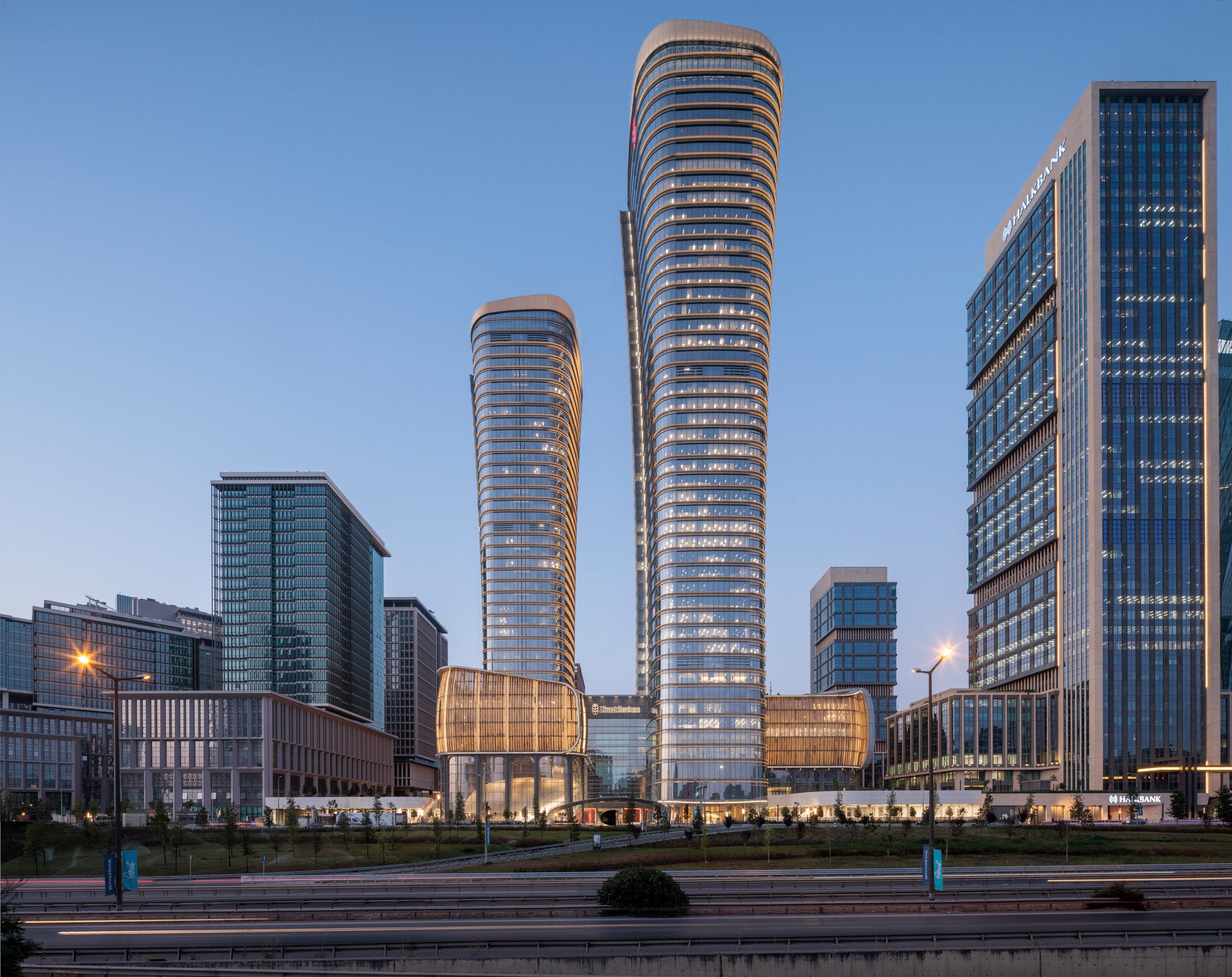 Exterior view of Ziraat Bank Headquarters in Turkey