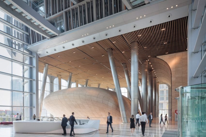 Interior view of Ziraat Bank Headquarters in Istanbul