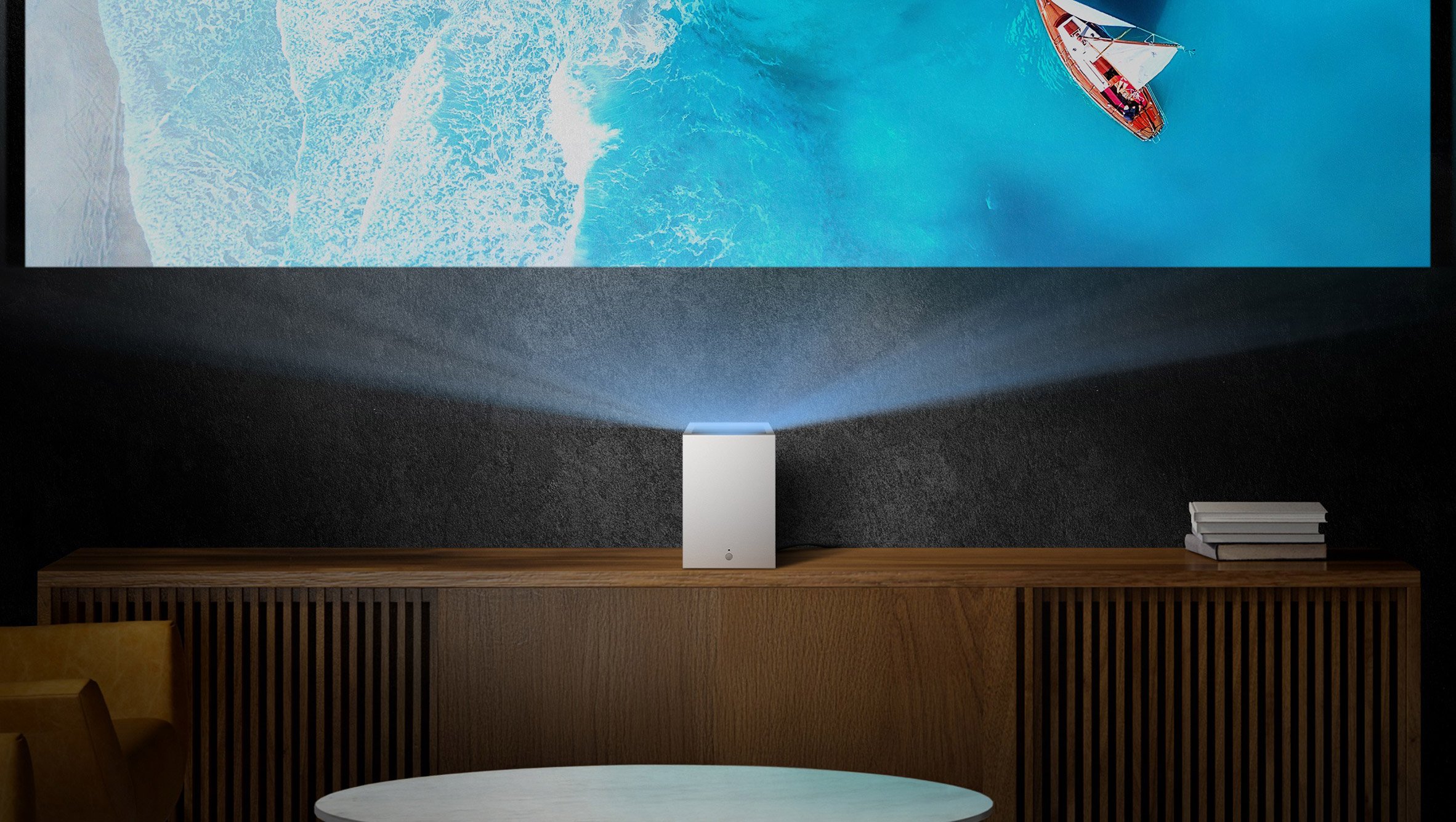 CineBeam S Close-up Lifestyle projectors by LG