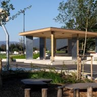 View of pavilion across different play zones